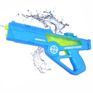FunBlast Electric Water Gun for Holi, Powerful Water Guns Up to 25 FT Long Range, Summer Toys for Beach, Pool and Outdoor Fun, Rechargeable Water Blaster Gun for Kids (Blue)