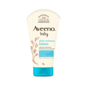 Looking for the best lotion for your newborn? Aveeno Baby Daily Moisture Lotion with oat flour, glycerin & dimethicone soothes, nourishes, and protects sensitive skin for 24 hours. Pediatrician recommended & fragrance-free!