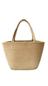 Upgrade your summer style with this handmade boho straw beach tote bag. Lightweight, stylish, and practical with adjustable strap and secure flap closure—perfect for beach trips, casual outings, and everyday use.