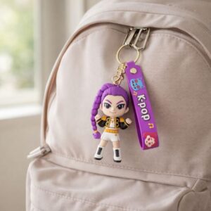 Looking for a cute anime accessory? Discover why Wanna Party Kpop Demon Hunters Cartoon Keychains featuring Rumi are the perfect backpack charm, return gift, and collectible for kids who love K-pop and anime.