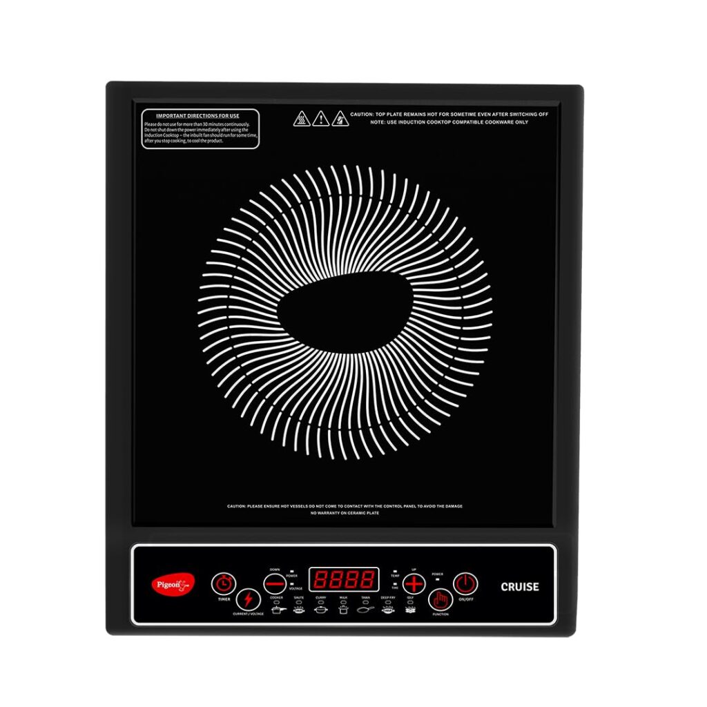 Looking for a budget induction cooktop? Check out the Pigeon Cruise 1800W Induction Cooktop with LED display, smart timer, auto switch off and 93% energy saving technology. Perfect for fast and safe cooking at home.